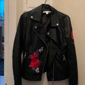 🌹Red Roses Leather jacket🌹